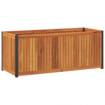 ARDEBO.de - Pflanzkübel 110x45x44 cm Massivholz Akazie und Stahl