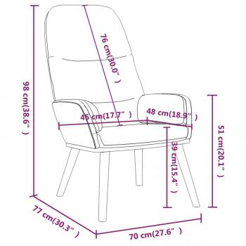 Relaxsessel mit Hocker Schwarz Stoff