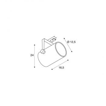 SLV EURO SPOT für Hochvolt-Stromschiene 3Phasen, QPAR111, rund, weiß, max. 75W, inkl. 3Phasen-Adapter (153421)