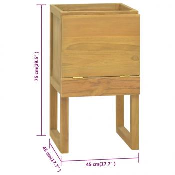 Badschrank 41x40x75 cm Massivholz Teak