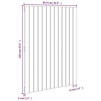 Wand-Kopfteil Honigbraun 82,5x3x110 cm Massivholz Kiefer