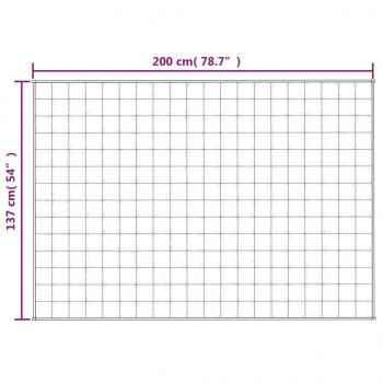 Gewichtsdecke Grau 137x200 cm 10 kg Stoff