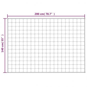 Gewichtsdecke Grau 140x200 cm 10 kg Stoff