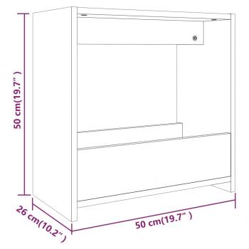 Beistelltisch Räuchereiche 50x26x50 cm Holzwerkstoff