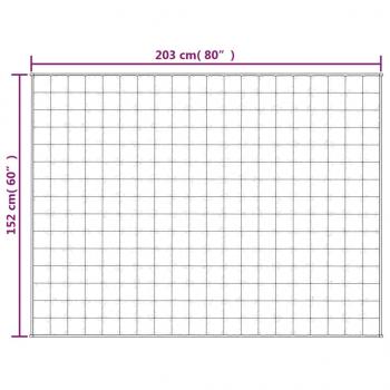 Gewichtsdecke Hellcreme 152x203 cm 11 kg Stoff