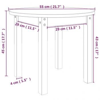 Couchtisch Honigbraun Ø 55x45 cm Massivholz Kiefer