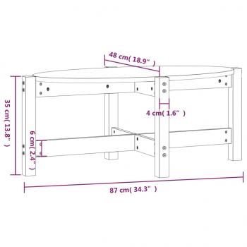 Couchtisch Honigbraun 87x48x35 cm Massivholz Kiefer