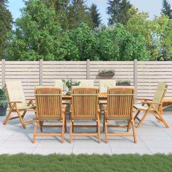 ARDEBO.de - Gartenstühle mit Auflagen 8 Stk. Massivholz Teak