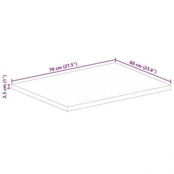 Tischplatte 70x60x2,5 cm Rechteckig Altholz Massiv