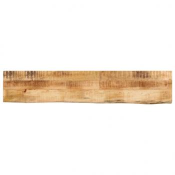 ARDEBO.de - Tischplatte 180x30x2,5 cm Baumkante Massivholz Raues Mangoholz