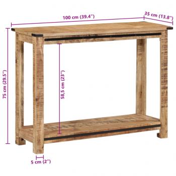 Konsolentisch 100x35x75 cm Massivholz Mango