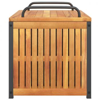 Gartenbox 85x45x45/53 cm Massivholz Akazie und Stahl