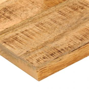 Tischplatte 40x40x2,5 cm Baumkante Massivholz Raues Mangoholz