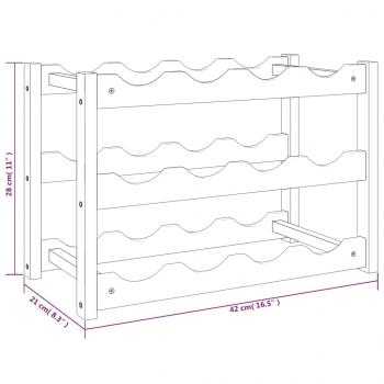 Weinregal für 12 Flaschen Massivholz Nussbaum