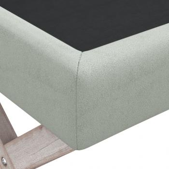 Hocker mit Stauraum Hellgrau 45x45x49 cm Samt