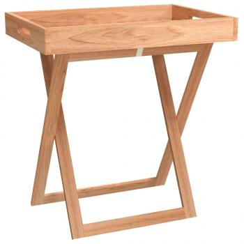 Tabletttisch Klappbar 52x36x56,5 cm Massivholz Nussbaum