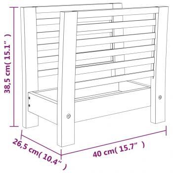 Zeitschriftenständer 40x26,5x38,5 cm Massivholz Nussbaum