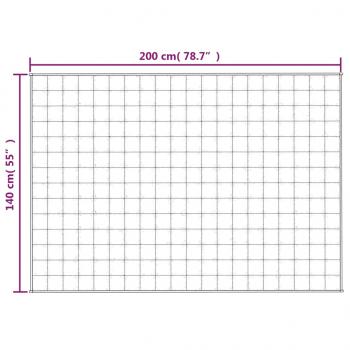 Gewichtsdecke Hellcreme 140x200 cm 6 kg Stoff