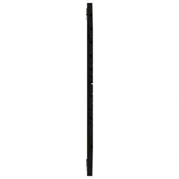 Wand-Kopfteil Schwarz 146x3x91,5 cm Massivholz Kiefer