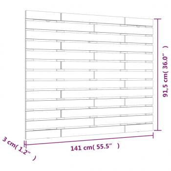 Wand-Kopfteil Honigbraun 141x3x91,5 cm Massivholz Kiefer