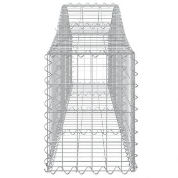 Gabione mit Hochbogen 200x30x40/60 cm Verzinktes Eisen