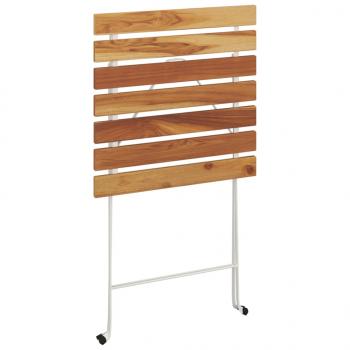 Bistrotisch Klappbar 55x54x71 cm Massivholz Akazie und Stahl