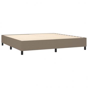 Boxspringbett mit Matratze Taupe 200x200 cm Stoff