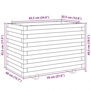 Pflanzkübel 70x40x49,5 cm Massivholz Kiefer