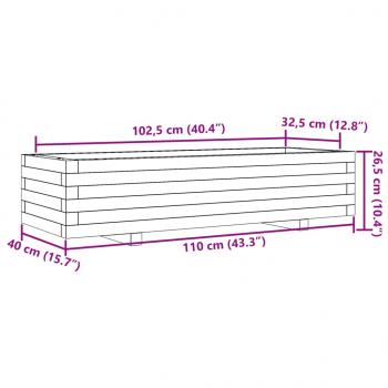 Pflanzkübel 110x40x26,5 cm Kiefernholz Imprägniert