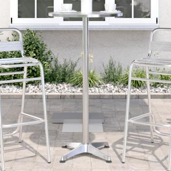 ARDEBO.de - Outdoor-Bartisch Höhenverstellbar Ø59,5x70/114,5 cm Aluminium