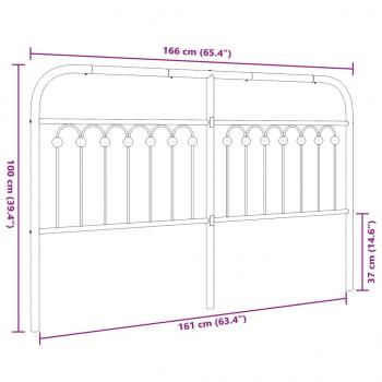 Kopfteil Metall Weiß 160 cm