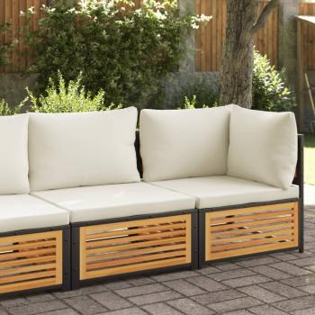 ARDEBO.de - Gartensofa mit Kissen 2-Sitzer Massivholz Akazie