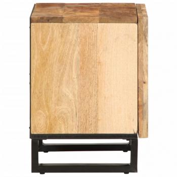 Nachttische 2 Stk. 40x34x46 cm Raues Mangoholz