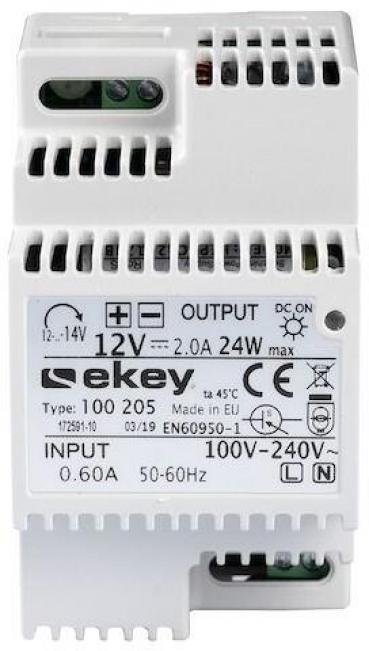 eKey NT REG 230 VAC/12 VDC/2 A Netzteil, grau (100205)