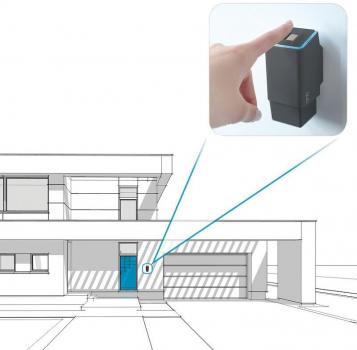 eKey uno Set Fingerprint mit Akku und Funk inkl. eqiva BLUETOOTH Smart Türschlossantrieb, weiß (200024)