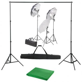 ARDEBO.de - Fotostudio-Set mit Lampen und Hintergrundsystem