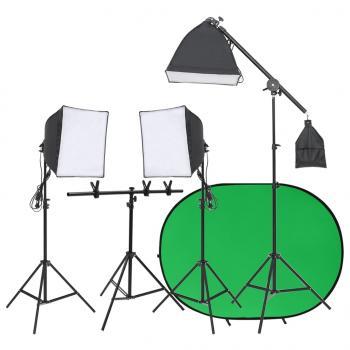 ARDEBO.de - Fotostudio-Set mit Leuchten und Hintergrund