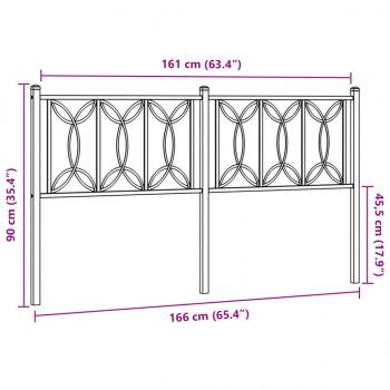 Kopfteil Metall Weiß 160 cm