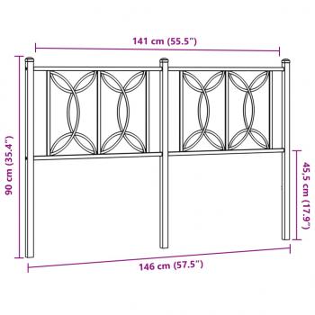 Kopfteil Metall Weiß 140 cm