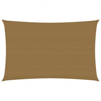 ARDEBO.de - Sonnensegel 160 g/m² Taupe 6x8 m HDPE