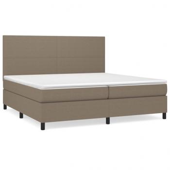 Boxspringbett mit Matratze Taupe 200x200 cm Stoff