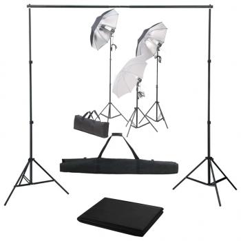 ARDEBO.de - Fotostudio-Set mit Lampen und Hintergrundsystem