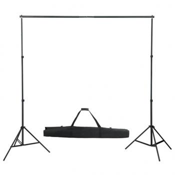 Fotostudio-Set mit Lampen und Hintergrundsystem