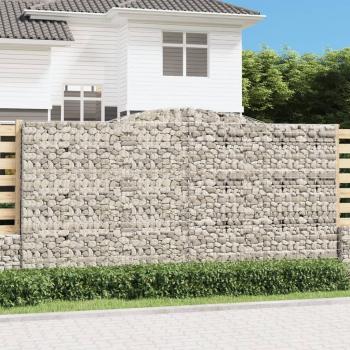 ARDEBO.de - Gabionen mit Hochbogen 8 Stk. 400x50x200/220cm Verzinktes Eisen