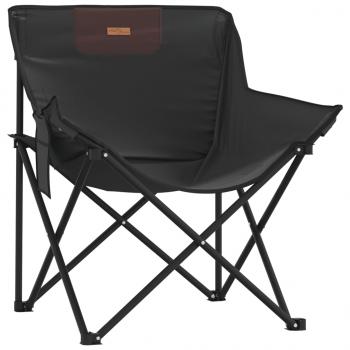 Campingstühle 2 Stk. mit Tasche Klappbar Schwarz