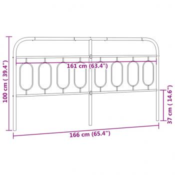 Kopfteil Metall Weiß 160 cm