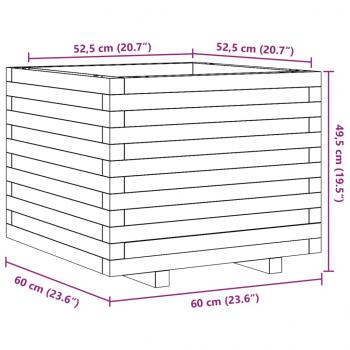 Pflanzkübel 60x60x49,5 cm Kiefernholz Imprägniert