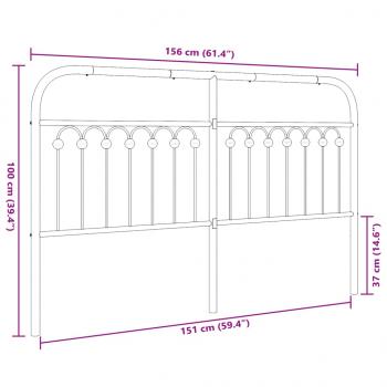 Kopfteil Metall Weiß 180 cm