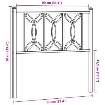 Kopfteil Metall Weiß 90 cm