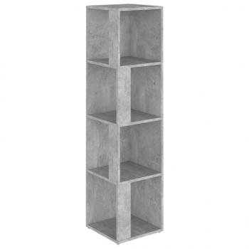 Eckregal Betongrau 33x33x132 cm Holzwerkstoff